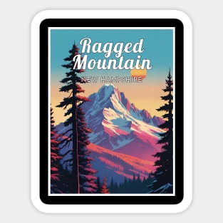 Ragged Mountain ski new hampshire usa Sticker